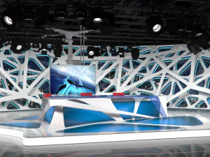 virtual broadcast studio 16 3D Model