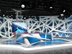 virtual broadcast studio 16 3D Model