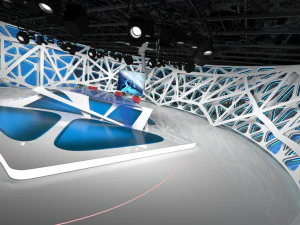 virtual broadcast studio 16 3D Model