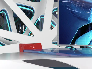 virtual broadcast studio 16 3D Model