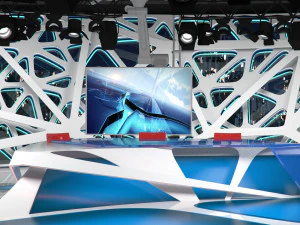 virtual broadcast studio 16 3D Model