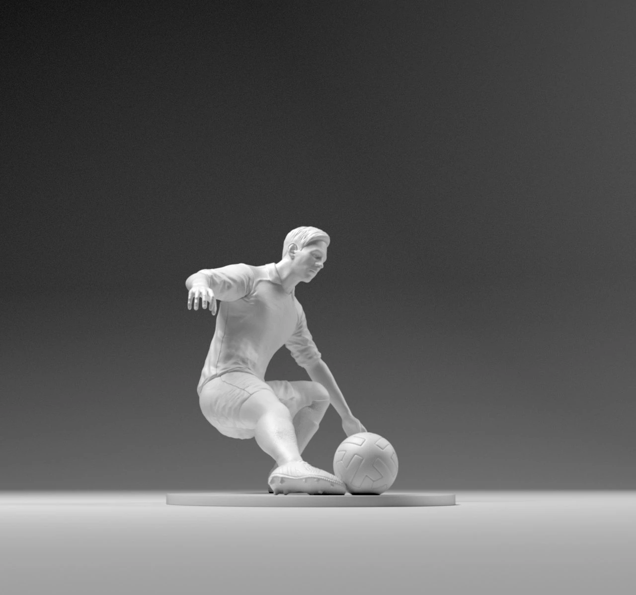 footballer 03 footstrike 03 stl 3D Print Model .c4d .max .obj .3ds .fbx .stl .blend 