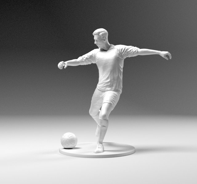 footballer 03 footstrike 05 stl Modelo de Impressão 3D .c4d .max .obj .3ds .fbx .stl .blend 