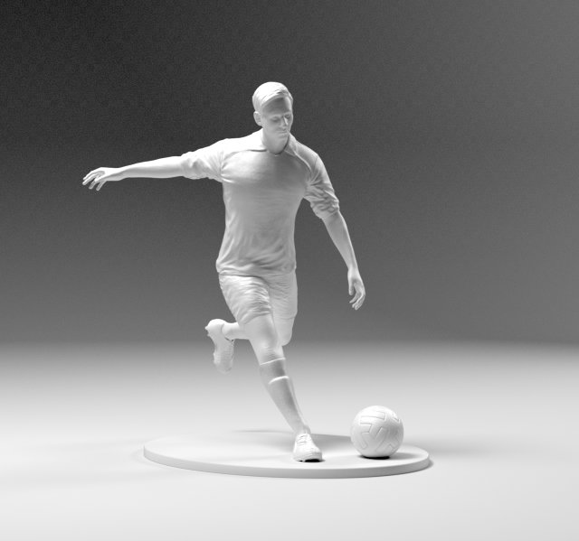 footballer 03 footstrike 06 stl 3D Print Model .c4d .max .obj .3ds .fbx .stl .blend 