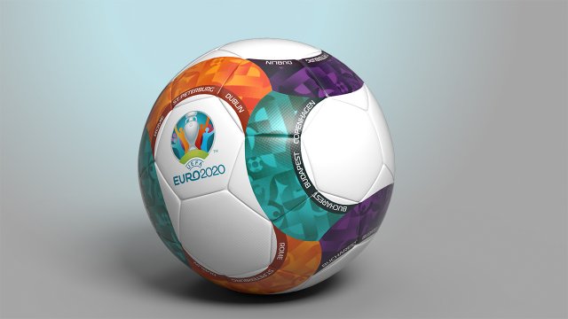 2020 european official ball 3Dモデル .c4d .max .obj .3ds .fbx .stl .blend 