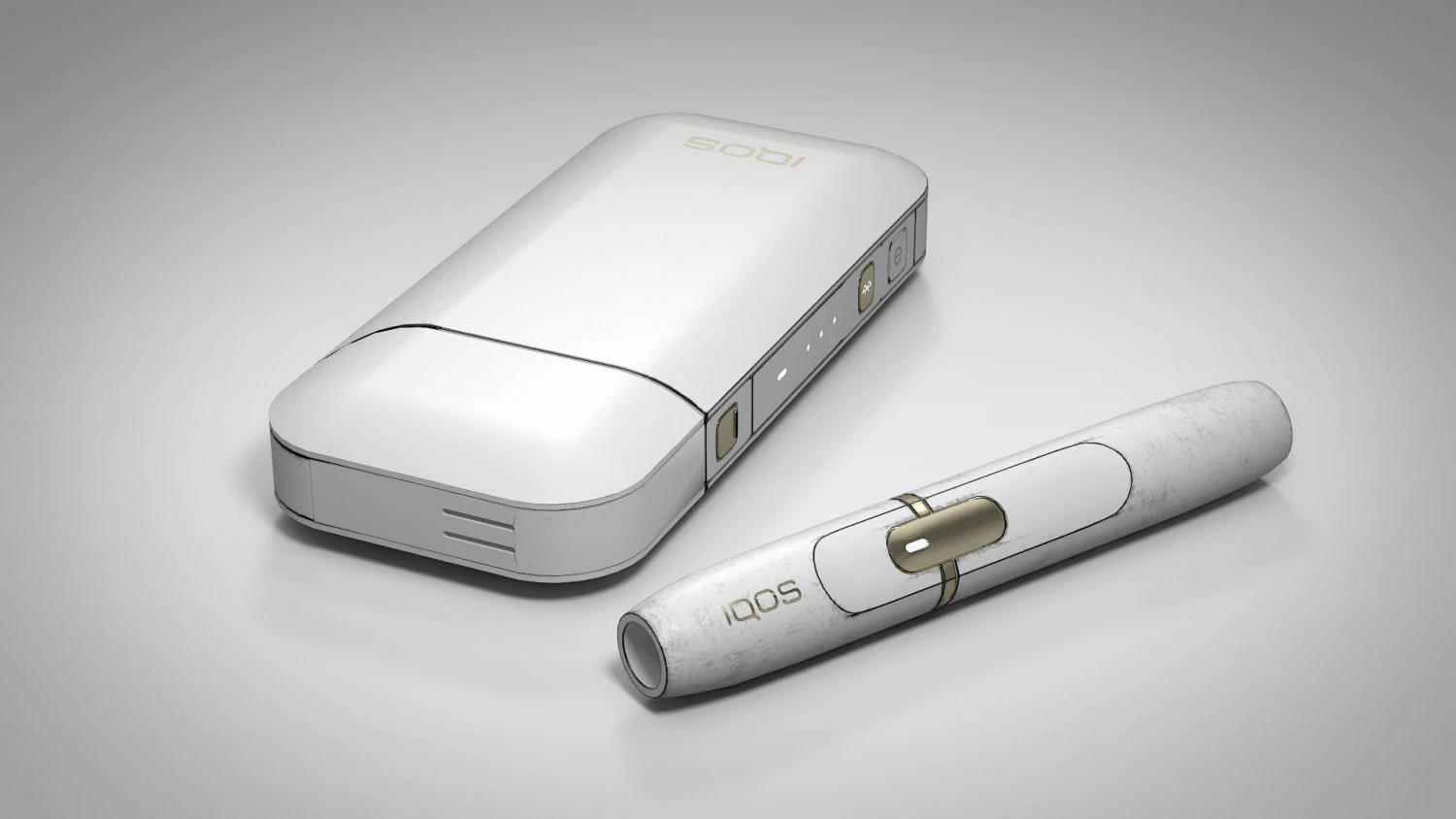 iqos grungy bianco pbr lowpoly Modello 3D .c4d .max .obj .3ds .fbx .stl .blend 