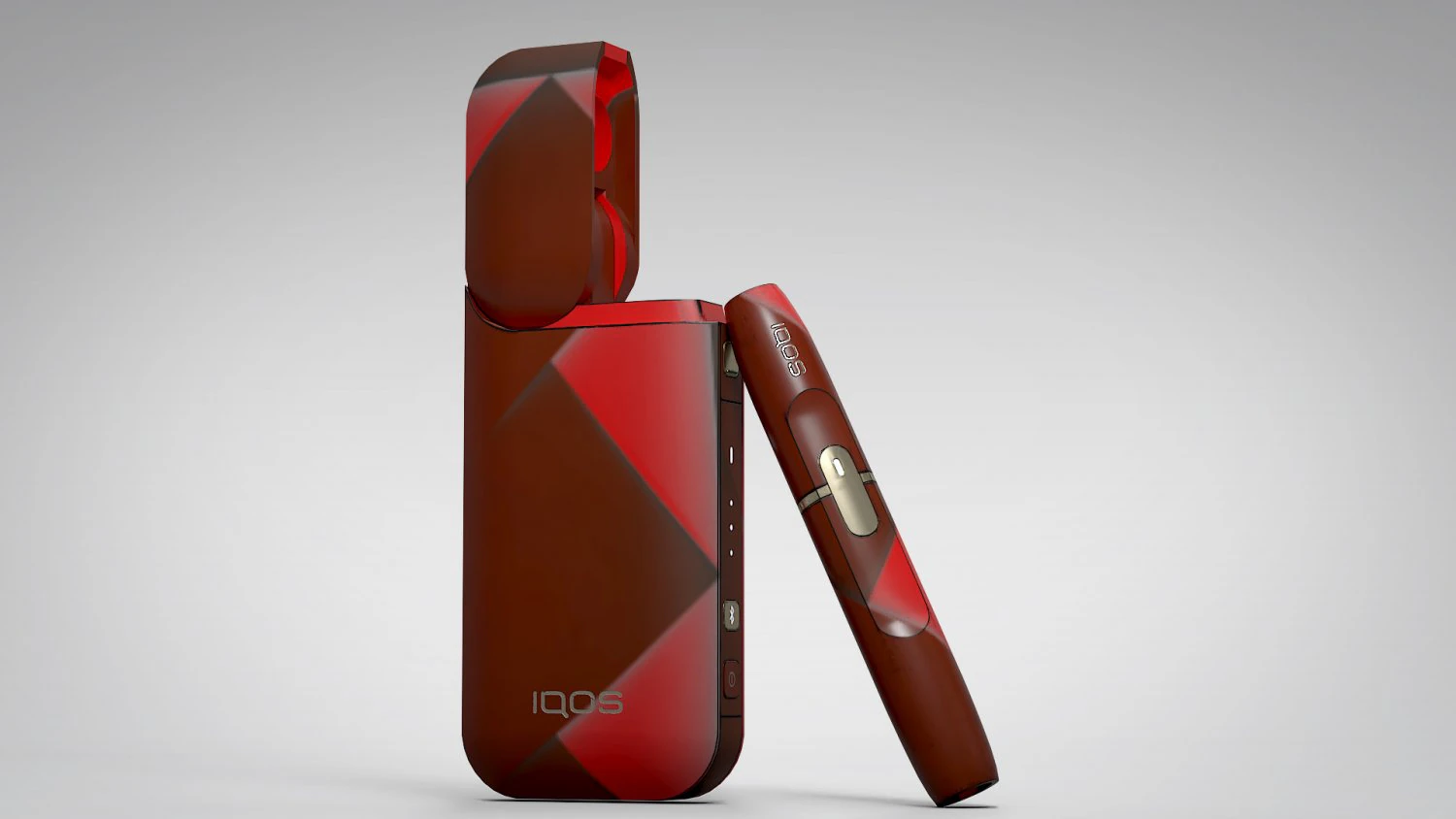 iqos redbrown grid pbr 3D Model .c4d .max .obj .3ds .fbx .stl .blend 