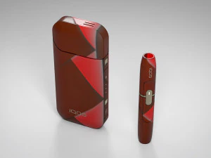 iqos redbrown grid pbr 3D Model