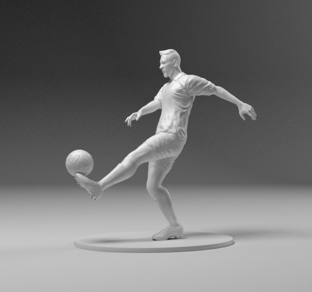 footballer 03 footstrike 08 stl Modelo de impresión 3D .c4d .max .obj .3ds .fbx .stl .blend 