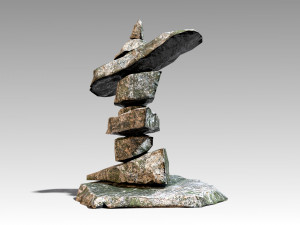 stone 11 set 01 pbr low-poly 3D Модель