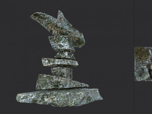 stone 11 set 01 pbr low-poly 3D Модель