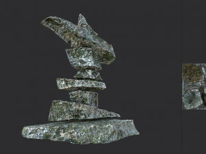 stone 11 set 01 pbr low-poly 3D Model