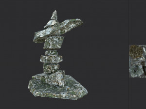stone 11 set 01 pbr low-poly 3D Модель