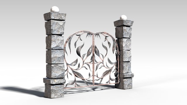decorative metal gates pbr Modelo 3D .c4d .max .obj .3ds .fbx .stl .blend 