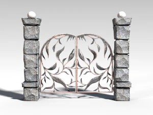 decorative metal gates pbr 3D Model