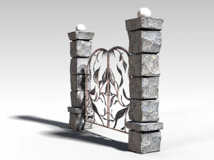 decorative metal gates pbr 3D Model