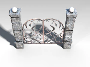 decorative metal gates pbr 3D Model