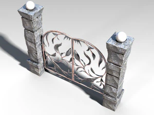 decorative metal gates pbr 3D Model