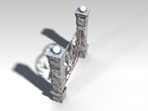 decorative metal gates pbr Modelo 3D