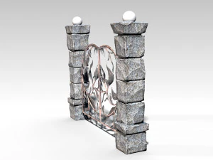 decorative metal gates pbr 3D Model