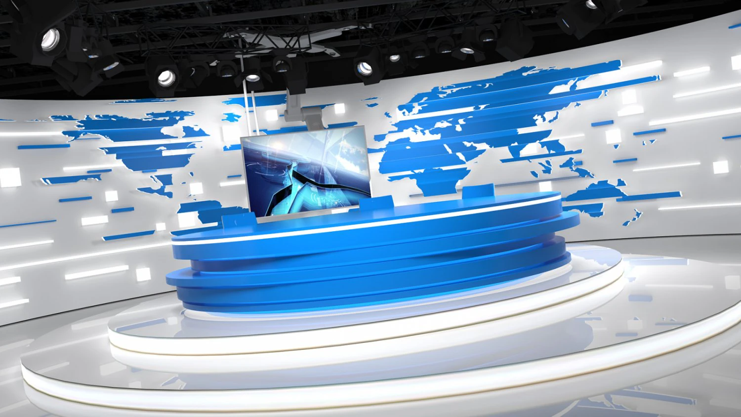 estudio de televisi&oacute;n 18 Modelo 3D .c4d .max .obj .3ds .fbx .stl .blend 