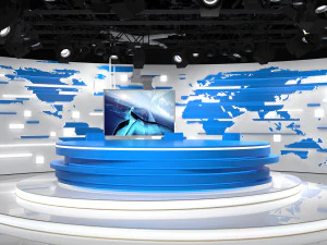 estudio de televisi&oacute;n 18 Modelo 3D