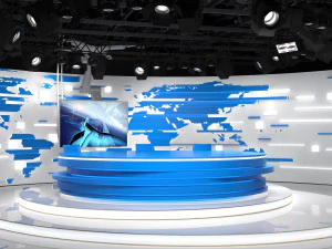 estudio de televisi&oacute;n 18 Modelo 3D