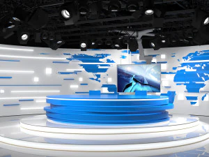 estudio de televisi&oacute;n 18 Modelo 3D