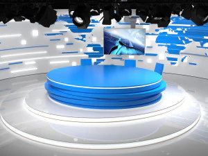estudio de televisi&oacute;n 18 Modelo 3D