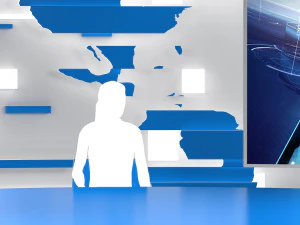 estudio de televisi&oacute;n 18 Modelo 3D