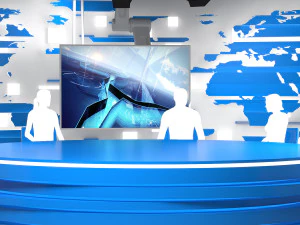 estudio de televisi&oacute;n 18 Modelo 3D