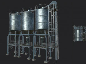 플랜트 유닛 01 3D 모델