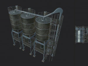 플랜트 유닛 01 3D 모델