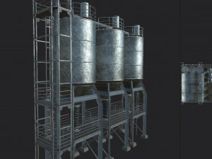 플랜트 유닛 01 3D 모델