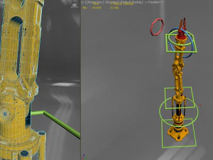 automatic arm rigged 3D Model