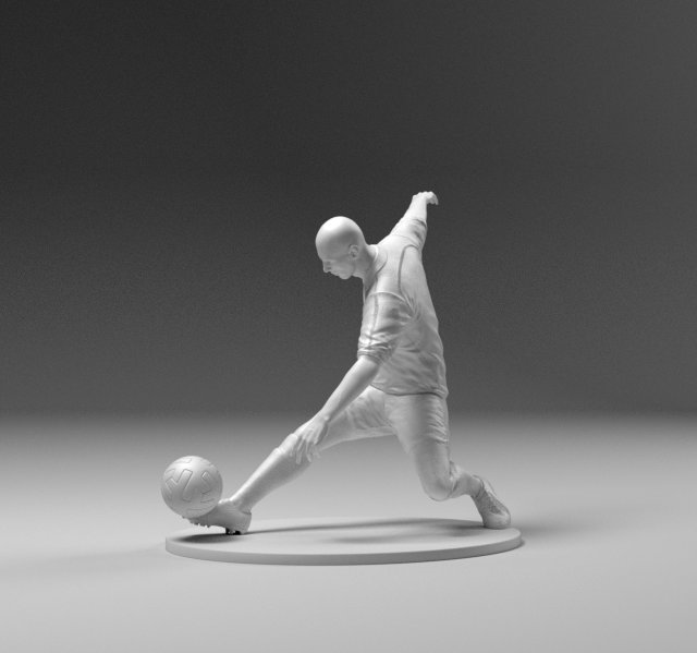 footballer 03 footkick 10 3d print Model Cetak 3D .c4d .max .obj .3ds .fbx .stl .blend 