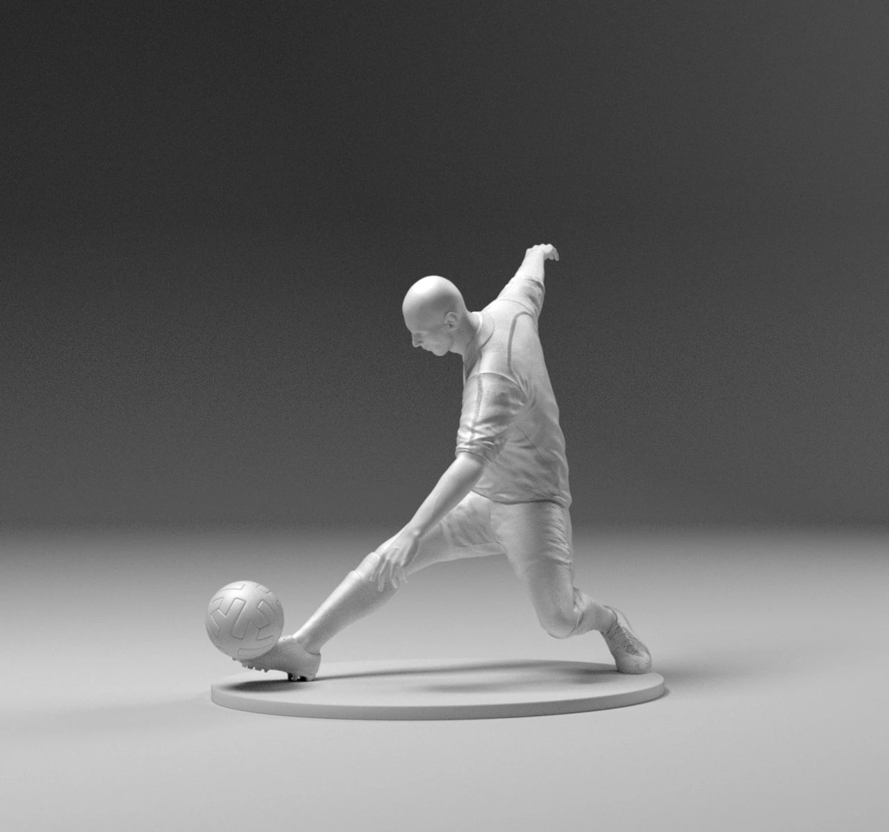 footballer 03 footkick 10 3d print 3D Print Model .c4d .max .obj .3ds .fbx .stl .blend