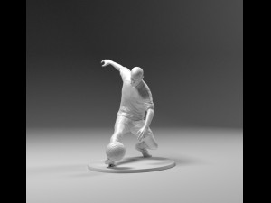 footballer 03 footkick 10 3d print Model Cetak 3D