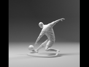 footballer 03 footkick 10 3d print Model Cetak 3D