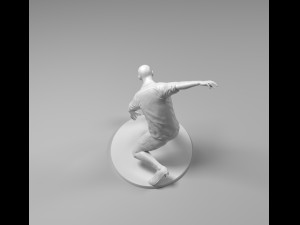 footballer 03 footkick 10 3d print Model Cetak 3D