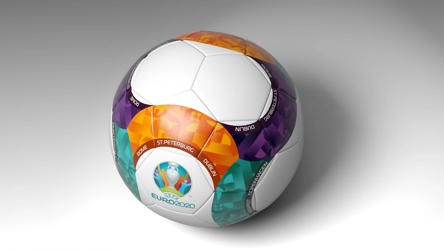 2020 euro official match ball 3D Model .c4d .max .obj .3ds .fbx .stl .blend 