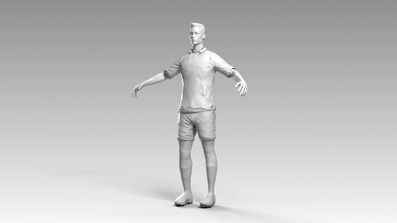 soccerer rigged pbr 3D Model .c4d .max .obj .3ds .fbx .stl .blend 