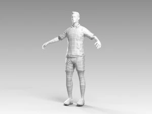 soccerer rigged pbr 3D Model