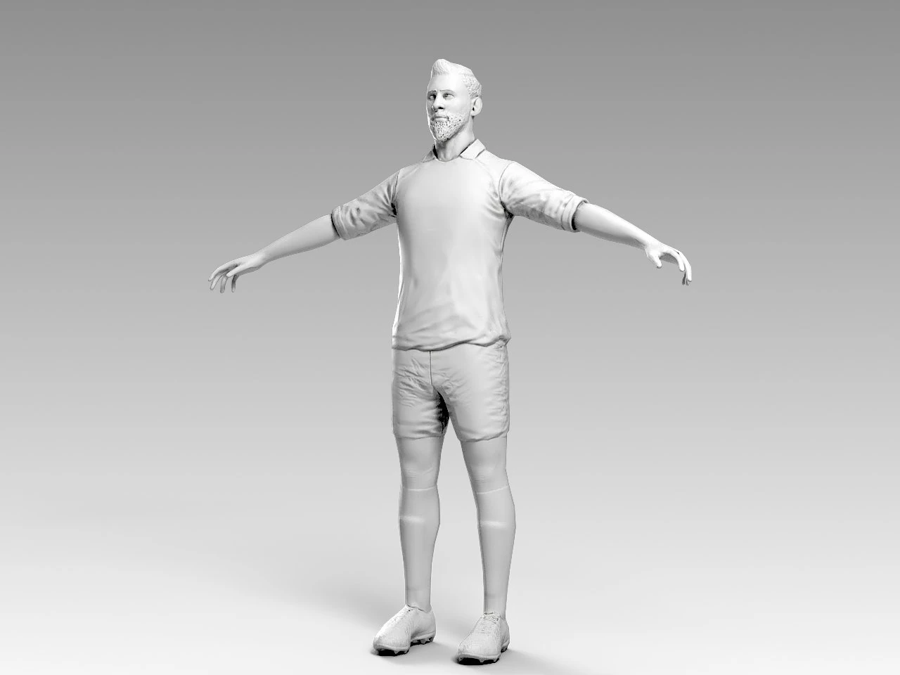 lionel messi rigged 3D Model .c4d .max .obj .3ds .fbx .stl .blend 