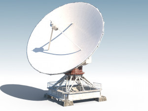 satellite antena radar Modelo 3D
