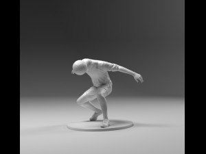 footballer 03 headkick 01 Model do druku 3D