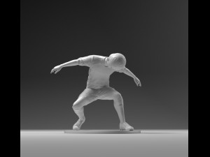 footballer 03 headkick 01 Model do druku 3D