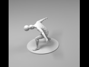 footballer 03 headkick 01 Model do druku 3D
