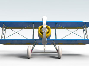 toon biplane 3D Model
