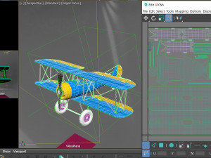 toon biplane 3D Model